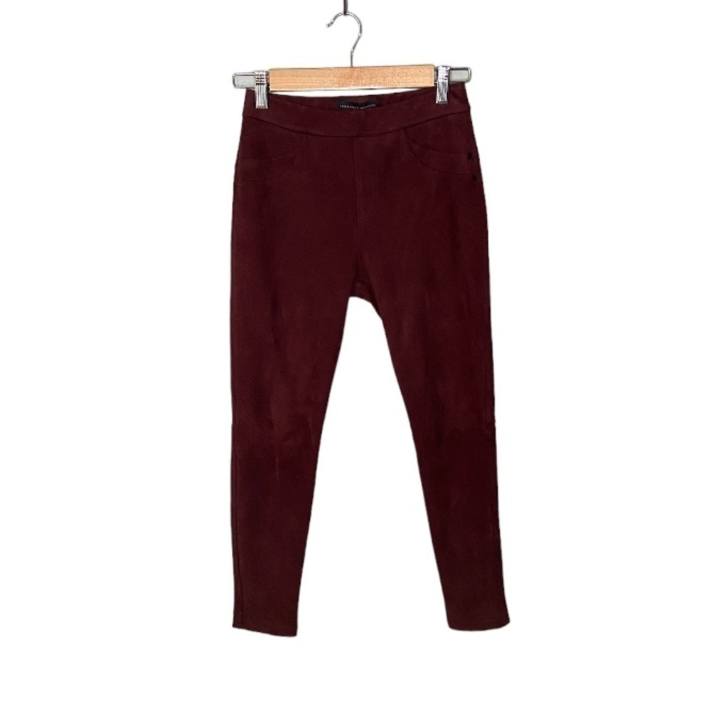 Anthropologie x Sanctuary Faux Suede Leggings in Wine - Picture 4 of 11